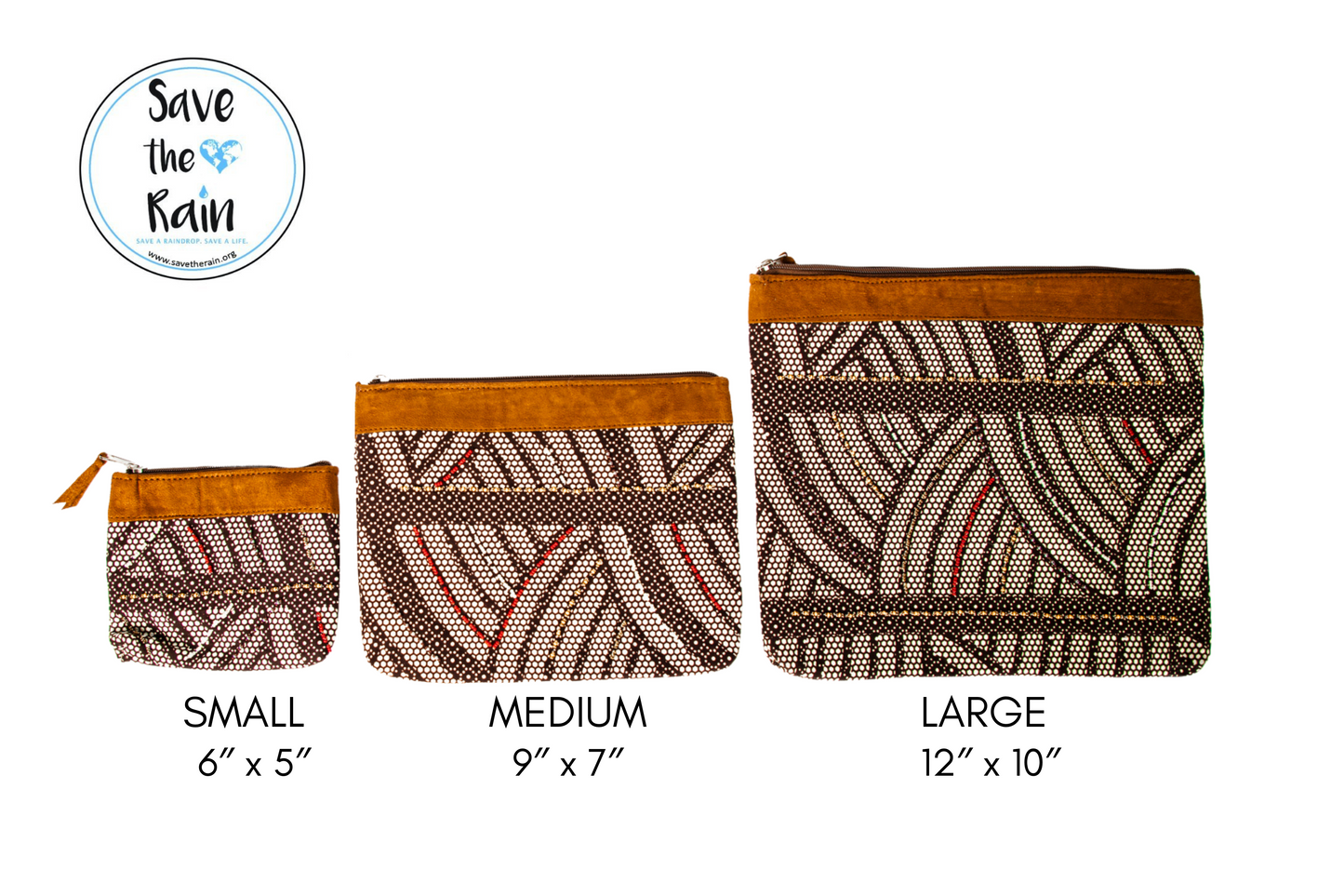 Zipper Pouch- "Mduara" Large