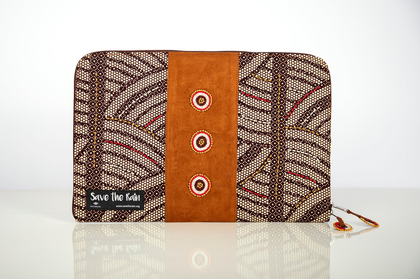 "Mduara" Handmade Four-Piece Set: Tablet Case + Three Zipper Pouches