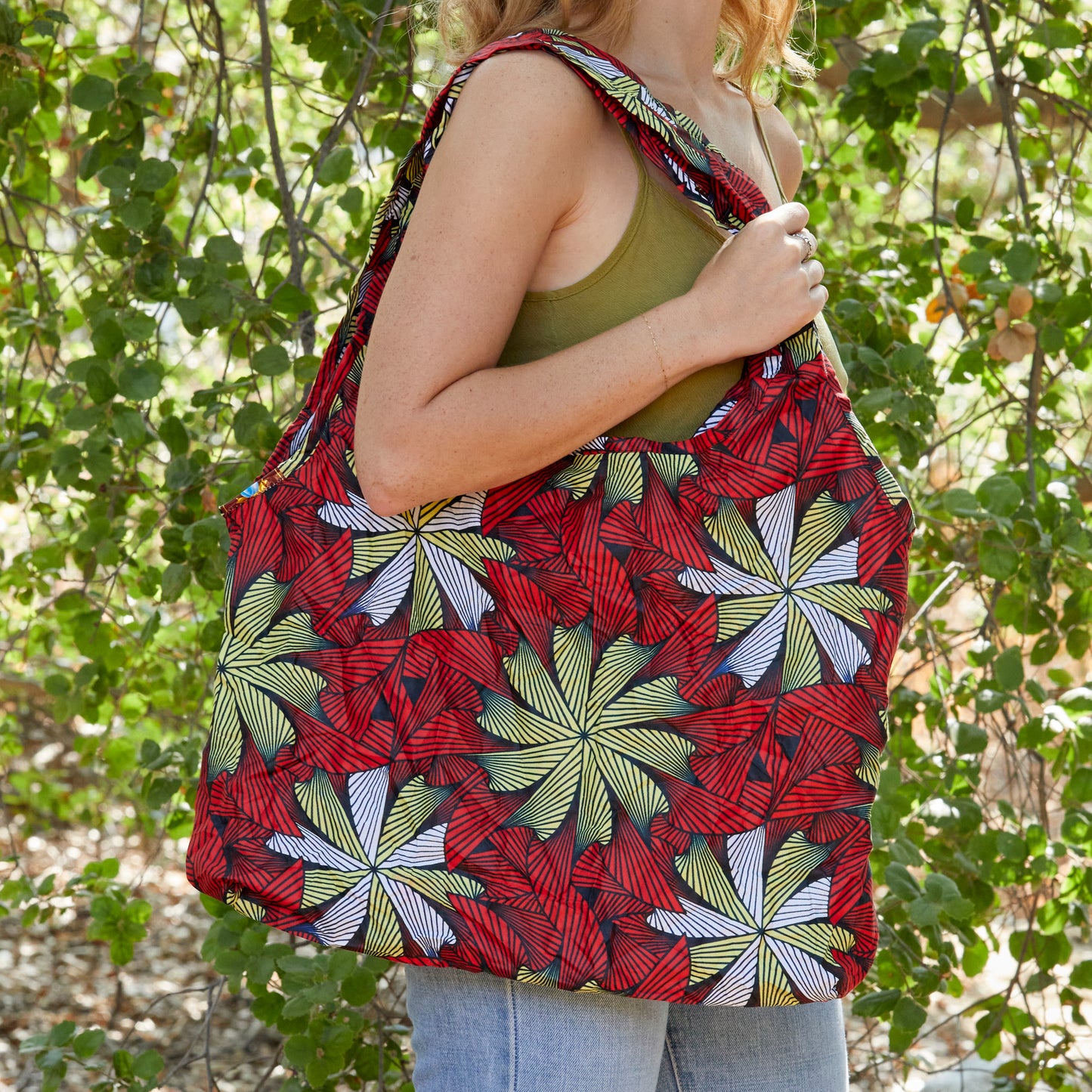 Compact Kitenge Tote Bag- "Delilah"