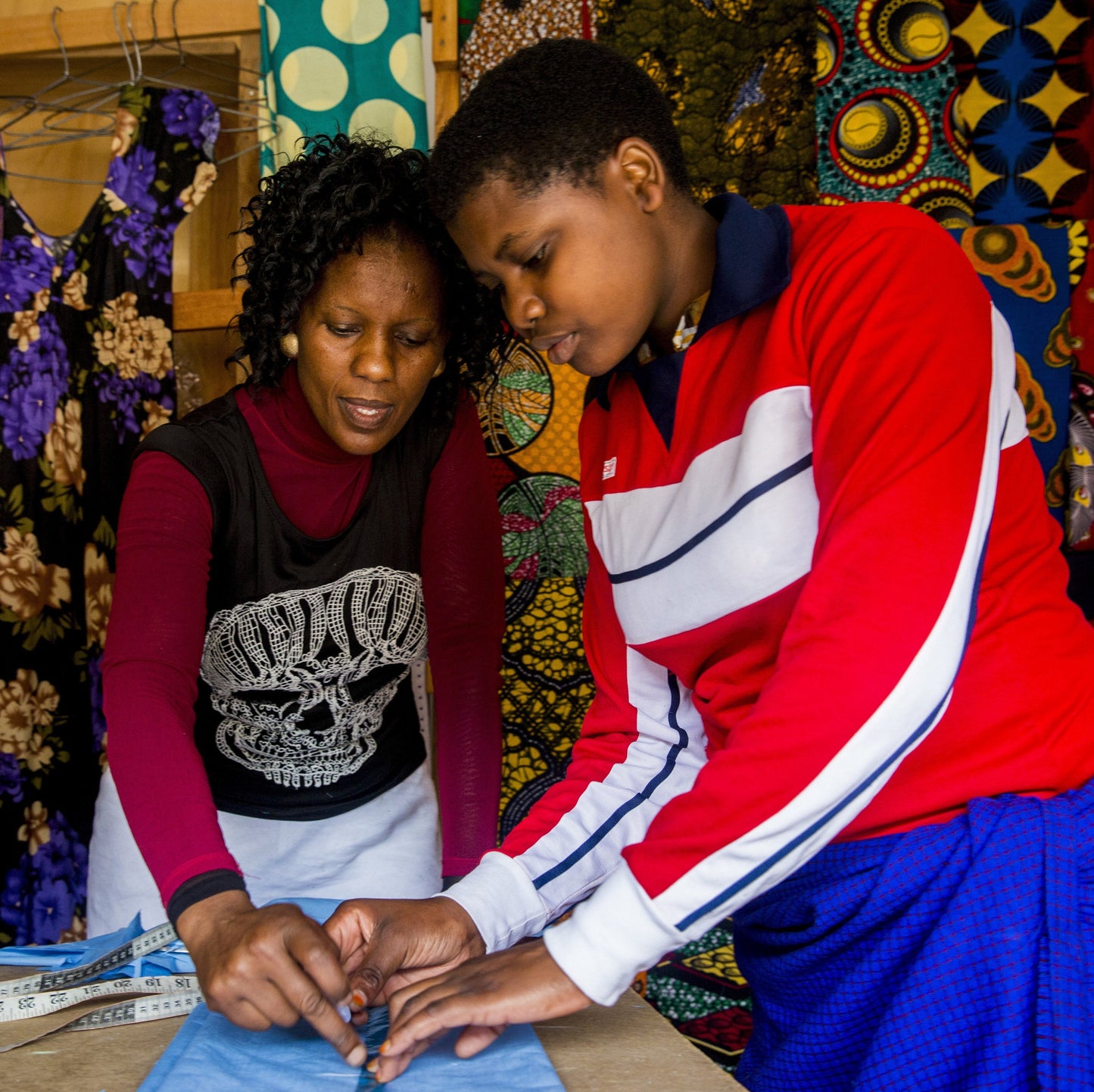 Compact Kitenge Tote Bag- "Gust"